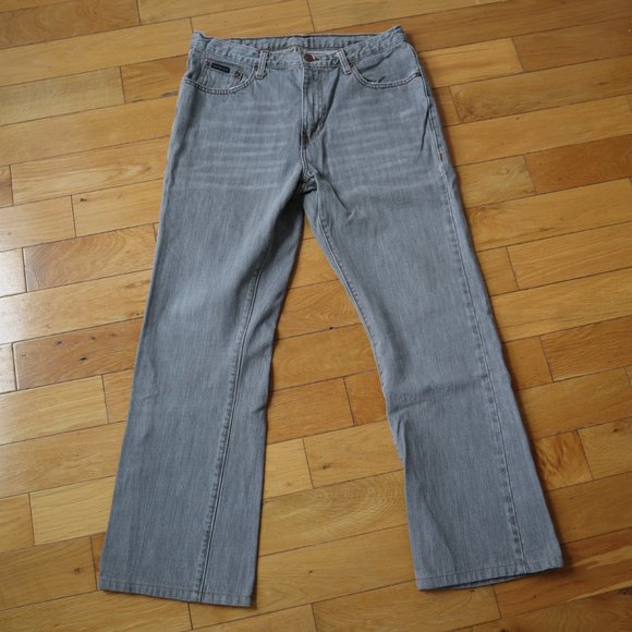 Calvin Klein Grey Bootcut Jeans, Size 33 - Picture 8 of 16
